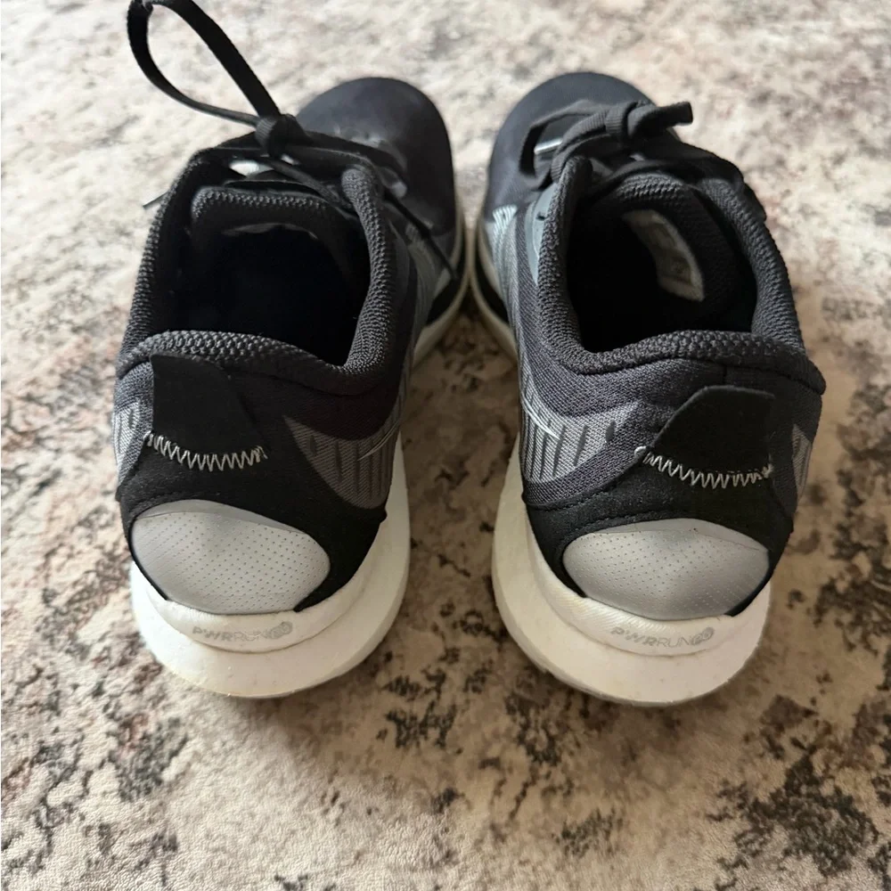 Saucony Endorphin Black Athletic Shoes with White Accents - Picture 3 of 4